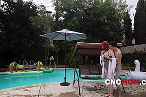 Desperate stepmom lets stepsons use her body without limits.