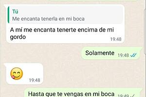 Chatting with sexy latina girlfriend after webcam fucking