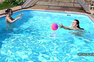 photo shooting our european swingers wives at the pool party