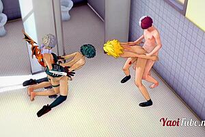 i banged that asian yaoi orgy in the restroom with deku bakugou todoroki & kaminari