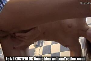 Skinny German Teen Gets Anal Fucked In The Shower. Contrasting Innocence With Hardcore Action.