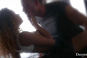 Deeper actress Scarlit submits to scene partners' kinks in doggystyle and creampie