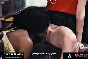 Ebony masseuse pleasure her wife by giving her a sexy foot massage before pleasureing her with oral sex