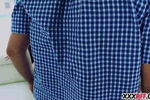 curvy best friends sharing a big toy