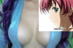 Busty babes steamy threesome in Hentai paradise
