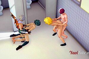 i banged that asian yaoi orgy in the restroom with deku bakugou todoroki & kaminari