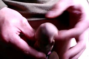 Tie up my cock tightly in black pantyhose for masturbation.