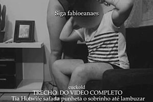 hot tia hotwife jerks nephew until messy in front of cuck who filmed it all