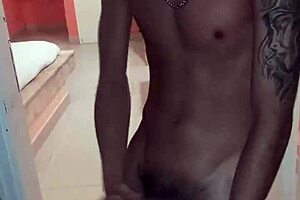 this twink guy shows off his big dick in a solo gay session