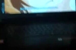 Asian boy cosplaying, enjoys animated erotica, while he pleases himself