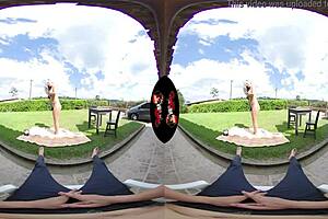 Live Vrlatina experience in Virtual reality with big tits and purple hair