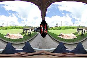 Check out this big tits purple haired latina babe in vr