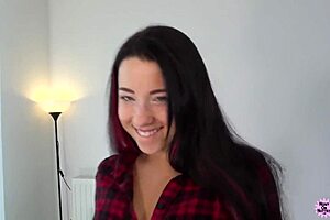 Taissia Shanti's deepthroat leads to rough facial cumshot.