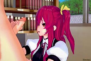Stella Vermillion Sneaking A Blowjob In The Library? Hentai Creampie With Cumshot.