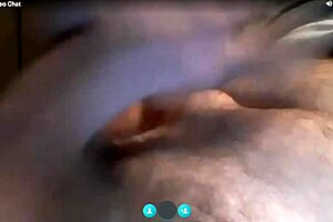 The husband watches his slut milf cum on shaved pussy