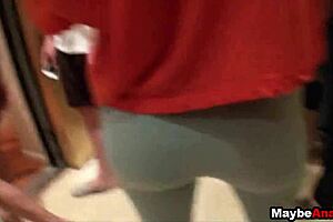 Hot amateur skinny teen 18+ fucked in ass on balcony, asshole stretched by big cock in hardcore anal sex.