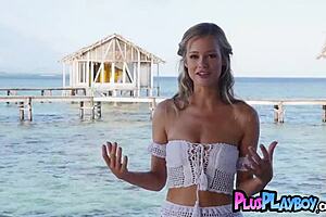 gorgeous milf olivia preston strips naked on the beach 😍