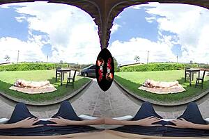 Check out this big tits purple haired latina babe in vr