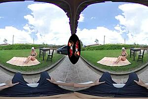 Live Vrlatina experience in Virtual reality with big tits and purple hair
