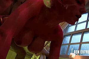 Blonde pornstars fuck in jacuzzi