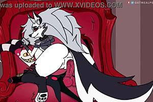 loona from helluva boss getting wild with stepdad, oh man, it’s crazy fun