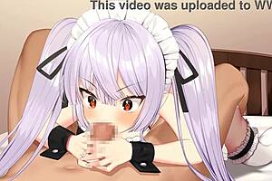 悪魔ルーちゃんが出演するワイルド変態フェラシーン