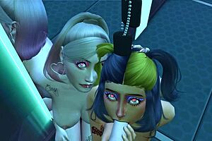 cyberpunk 2077 night of fun in 3d animation