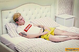 Subtle anal exploration with young twink Marek on webcam