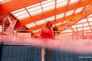 Duna Bultihalo Showers Underwater In Wet Bikini, Russian Beauty Exposed