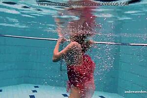 Duna Bultihalo Showers Underwater In Wet Bikini, Russian Beauty Exposed