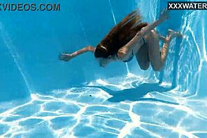 Ivi Rein Demonstrates Natural Underwater Endurance In Pool