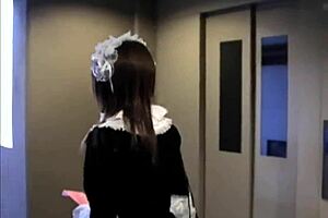 Asian Maid Pleasured with Masturbation in Hotel Room