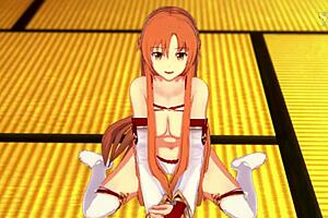 Asuna's erotic roleplay joi video: Hand job, pussy slide, and ejaculation count down