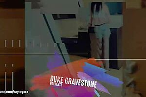 Porn actor Ray Ray violates a toy with penetration, blowjob, vaginal sex, and giving a footjob all while displaying her body’s accessories