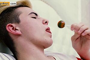 Subtle anal exploration with young twink Marek on webcam