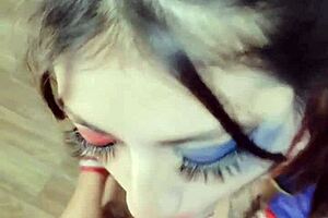 i captured harley quinn and she seduced me for cum to escape