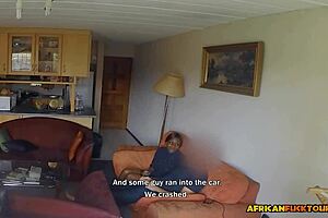 Petite ebony hottie has such a tight pussy, my massive white dick might stretch or rip it! 😱