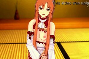 Asuna gives JOI with pussy play and cum countdown 😏