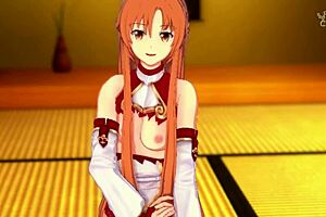 Asuna gives JOI with pussy play and cum countdown 😏