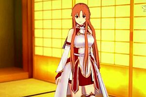 Asuna gives JOI with pussy play and cum countdown 😏