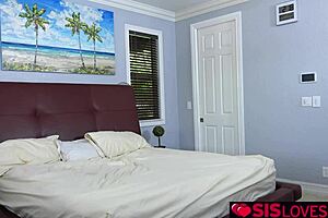 Stepsiblings DANI BLUE and SOPHIA SWEET RAID their stepbro's room, finding toys for masturbation in the bedroom