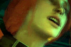 An erotic 3D animation of Triss Merigold with a redhead shemale