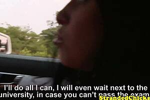 Bigtit Euro Hitchhiker Gets Cum on Tits Outdoors!