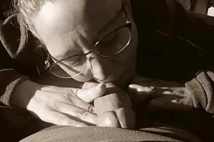 i wiped cum on him after she sucked his monster cock