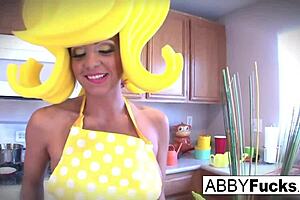 surreal kitchen dress up with abigail and her giant cucumber
