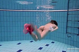 Duna Bultihalo Showers Underwater In Wet Bikini, Russian Beauty Exposed