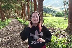 Sexy Outdoor Fucking with Creampie