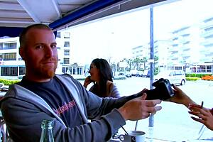 Wet Cafe Encounter With Two Horny Teens In Group Sex