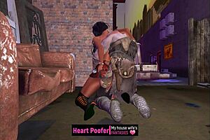 witchy halloween cartoon sex affair with cheating elements