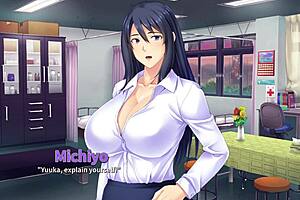 Mommy Sensei Gives Threesome Blowjob in Horny Homework